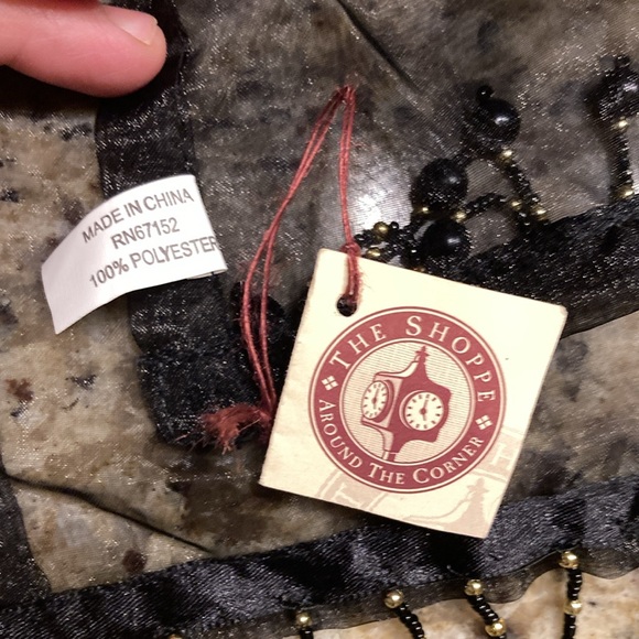 New Year’s Eve table runner black and gold beads- new with tags - Picture 3 of 3